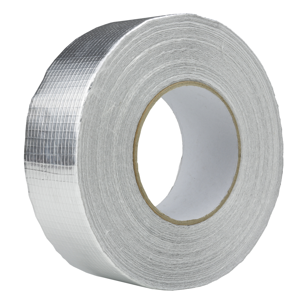 Bandă adezivă din aluminiu Ranforsata până la 90 °C, întărită, 50mm, 50 m