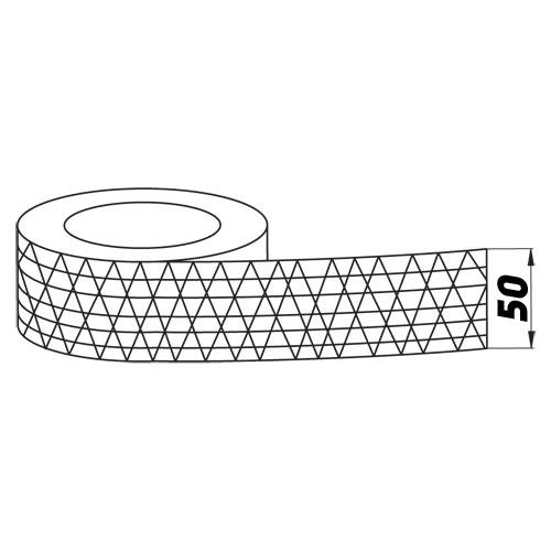 Bandă adezivă din aluminiu Ranforsata până la 90 °C, întărită, 50mm, 50 m