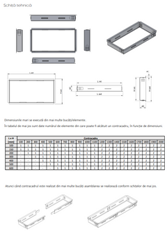 Contracadru Grila Ventilatie CC din Otel Galvanizat - Sistem Montaj Ascuns