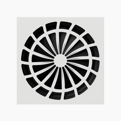 Difuzor Arhitectural HELIO 595 x 595mm – Difuzor Turbionar pentru Ventilație