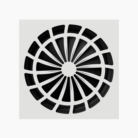 Difuzor Arhitectural HELIO 595 x 595mm – Difuzor Turbionar pentru Ventilație