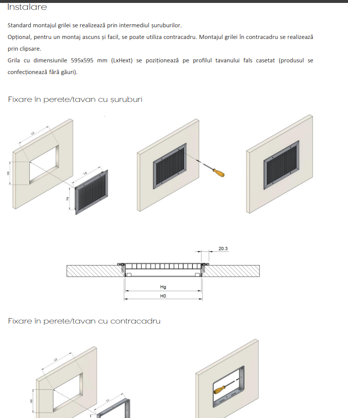Grila de Aspiratie din Aluminiu cu Miez Tip Fagure EG-0 - Ventilatie si Recirculare Aer