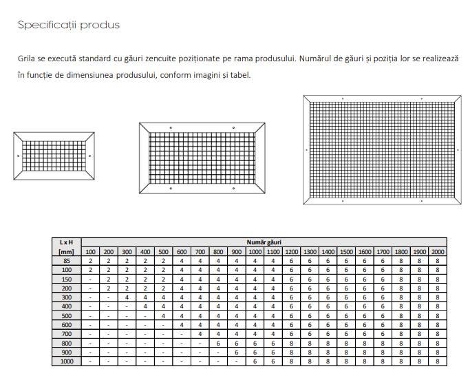 Grila de Aspiratie din Aluminiu cu Miez Tip Fagure la 45° EG-45 - Ventilatie si Recirculare Aer
