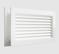 Grila de Transfer din Aluminiu pentru Usi TG - Lamele Opace anti-vizibilitate in forma de V