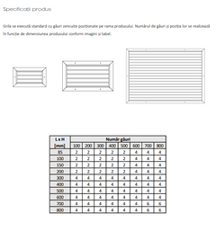 Grila de Ventilatie pentru Exterior Antiploaie WPL-S - Aluminiu cu Plasa de Otel
