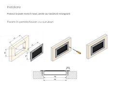 Grila de Ventilatie si Mascare din Tabla Expandata cu Racord RP-R - Rama Aluminiu