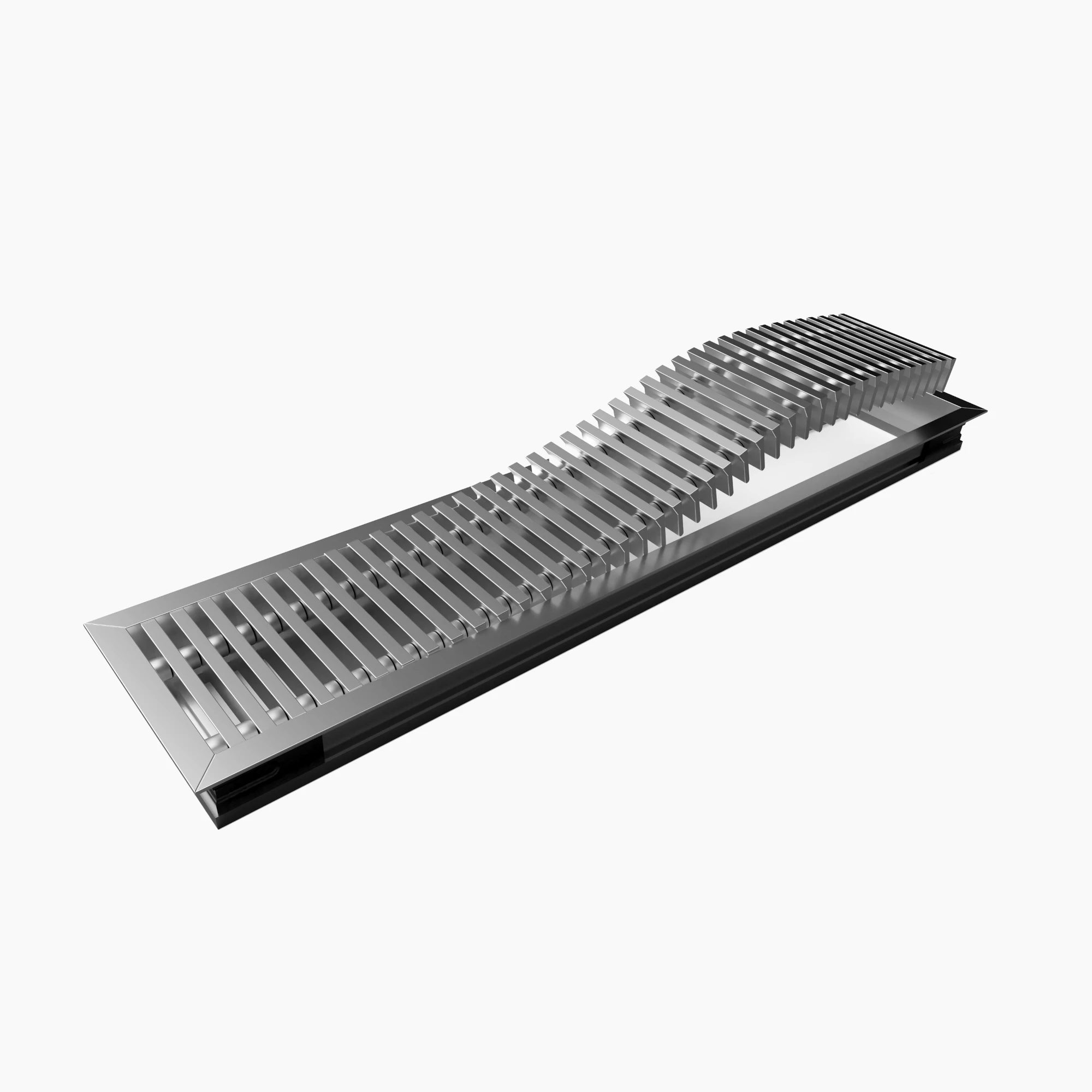 Grila Liniara de Pardoseala din Aluminiu WAVE - Finisaj Eloxat Natur