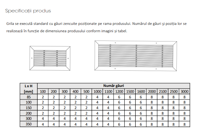 Grilă Liniară Decor cu Lamele Fixe 15° din Aluminiu — Grilă Ventilație Liniară