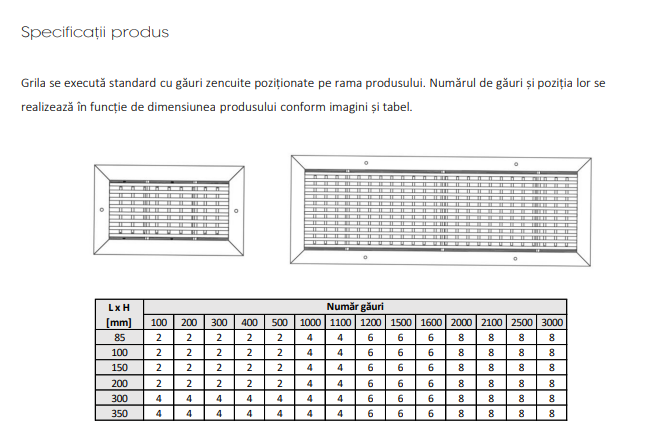 Grilă Liniară Decor cu Lamele Fixe 15° din Aluminiu și Dublu Deflector - Grilă Ventilație Liniară