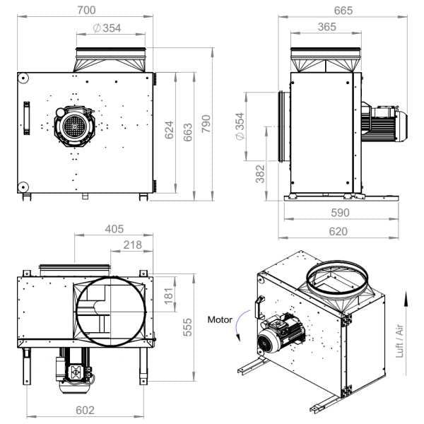 Dimensiuni ventilator extractie bucatarie (hota) Ruck MPS 315 E2 21 | Cod 137079