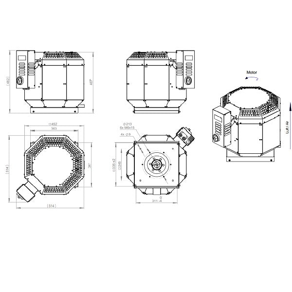 Ventilator de acoperis Ruck DVN 315 E2 30 — cod RUCK 142181