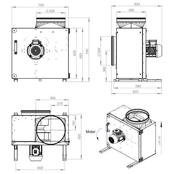 Ventilator extractie bucatarie (hota) Ruck MPS 355 D4 F4 30 | Cod 145862