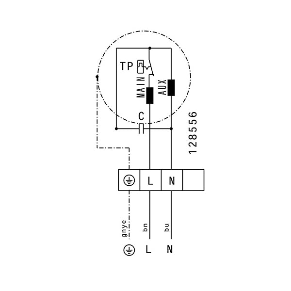 Schema conexiuni ventilator de acoperis Ruck DHA 190 E4 30 — cod RUCK 130455