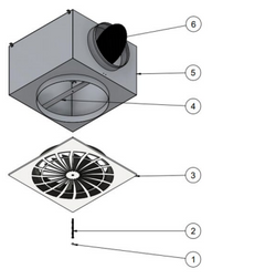 Difuzor Arhitectural HELIO 595 x 595mm – Difuzor Turbionar pentru Ventilație