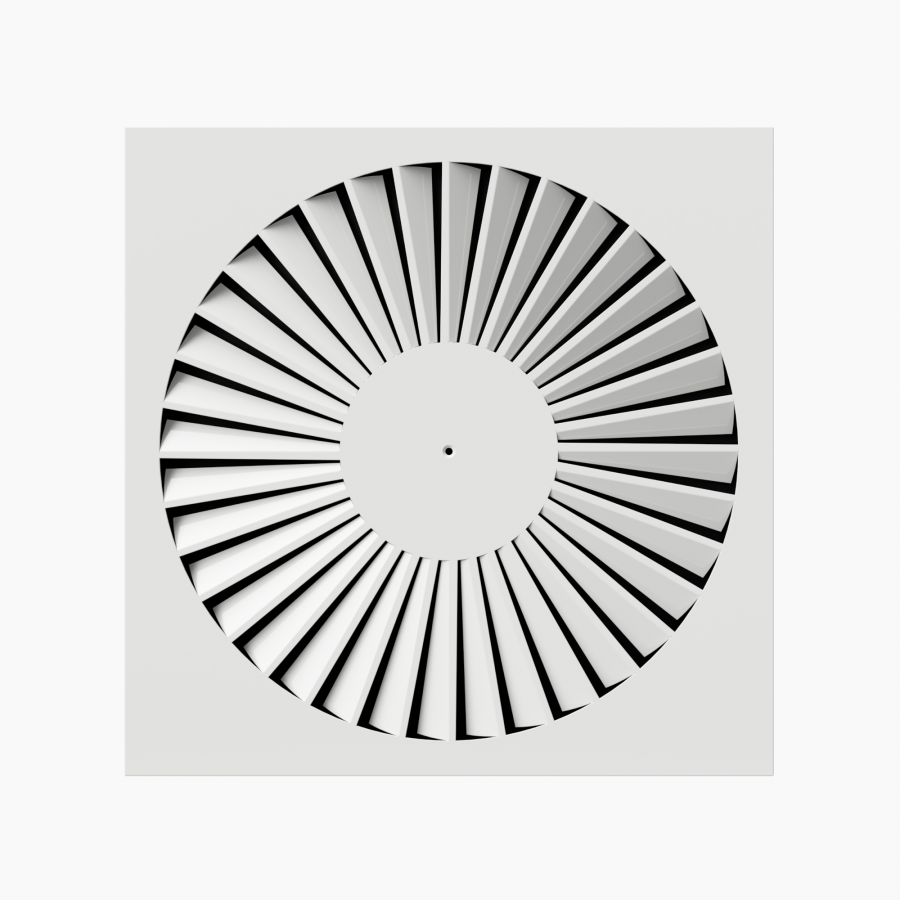 ST Difuzor turbionar pătrat 595×595mm - Lamele fixe, jet de aer pentru încăperi până la 4m