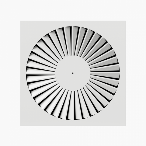 ST Difuzor turbionar pătrat 595×595mm - Lamele fixe, jet de aer pentru încăperi până la 4m