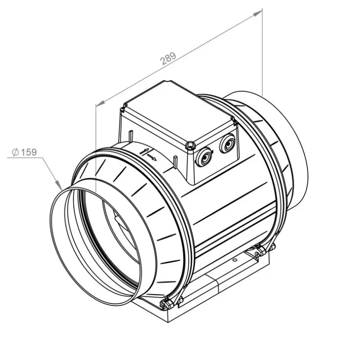 Ventilator in-line circular de tubulatura - RUCK - ETAMASTER - EM 160L EC 01 - 128586 - 73 W - 810 mc/h - 230V/50Hz