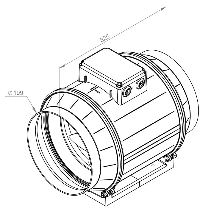 Ventilator in-line circular de tubulatura - RUCK - ETAMASTER - EM 200 EC 01 - 130561 - 116 W - 1320 mc/h - 230V/50Hz