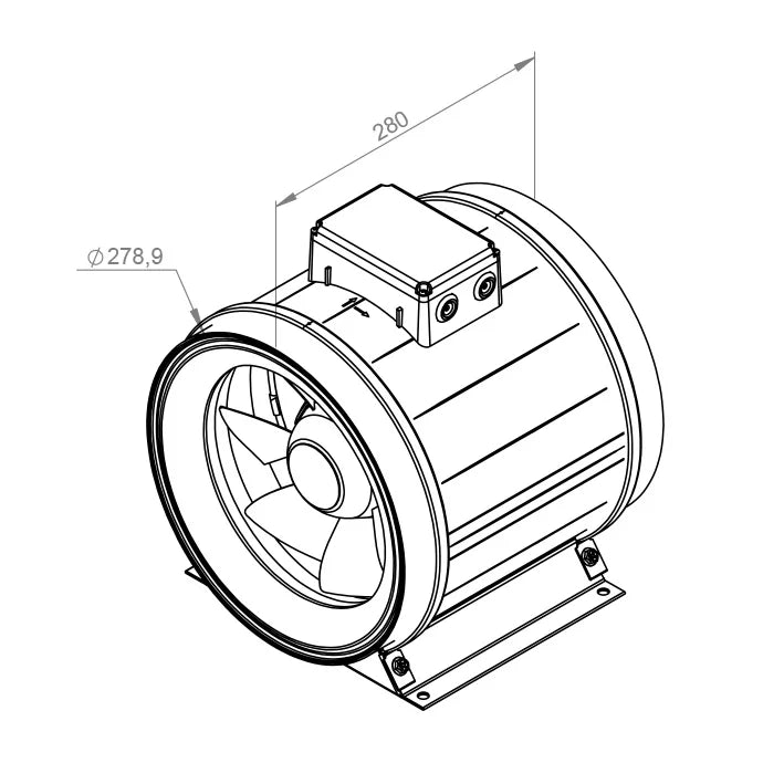 Ventilator in-line circular de tubulatura - RUCK - ETAMASTER - EM 280 EC 01 - 130701 - 267 W - 2440 mc/h - 230V/50Hz