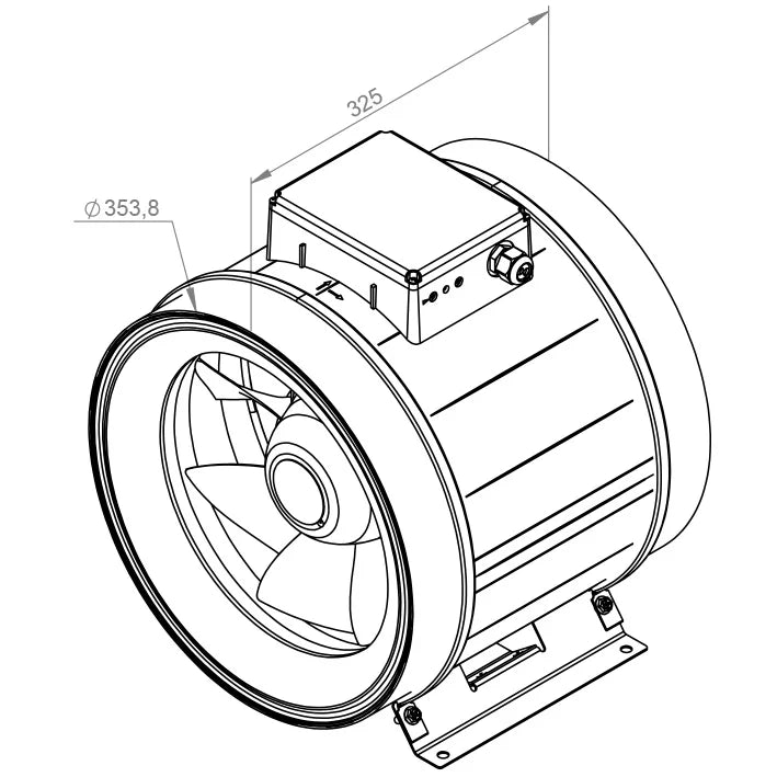 Ventilator in-line circular de tubulatura - RUCK - ETAMASTER - EM 355 EC 02 - 133666 - 726 W - 4890 mc/h - 230V/50Hz